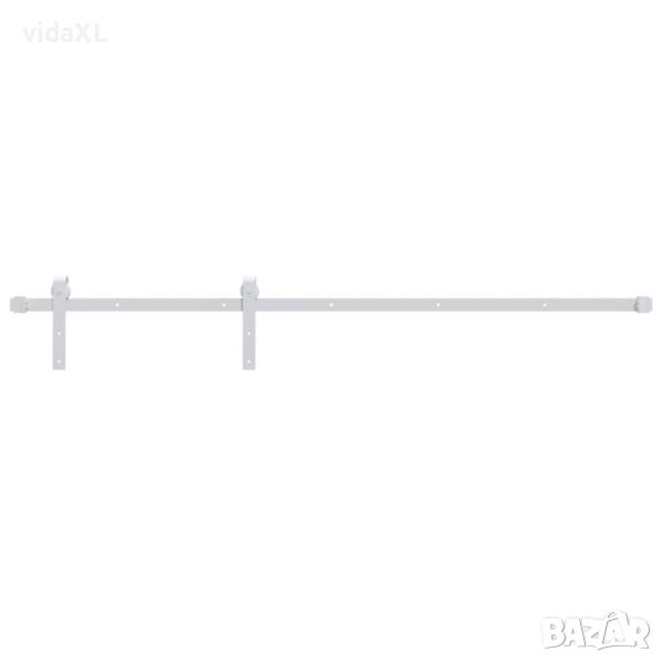 vidaXL Механизъм за плъзгаща се врата, 200 см, стомана, бял(SKU:151708, снимка 1