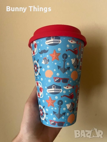 Чаша за топли напитки с капак, снимка 3 - Чаши - 53415845