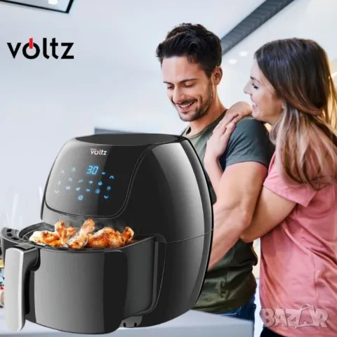 Промоция - Фритюрник AirFryer Voltz OV51980F 1800W, 7.7L,, снимка 3 - Други стоки за дома - 47232263