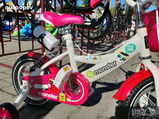 MONI Велосипед 12" 1281 розов, снимка 8 - Велосипеди - 53759033