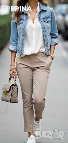 Дамско дънково яке, снимка 3 - Якета - 47663009