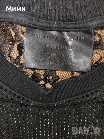 Черна блуза Philipp Plein, снимка 5 - Блузи с дълъг ръкав и пуловери - 52103455