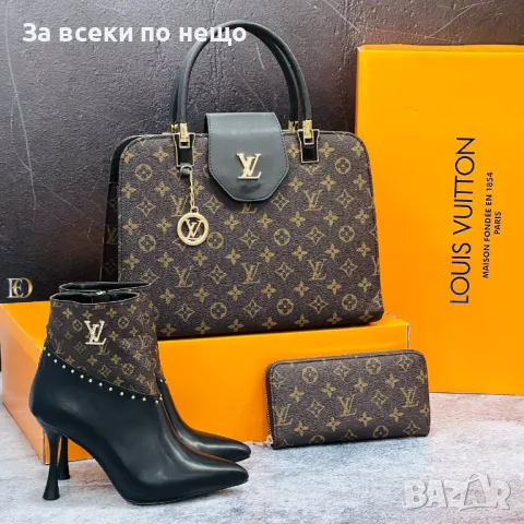 Дамски боти на ток Louis Vuitton Код D1392, снимка 3 - Дамски боти - 48079618