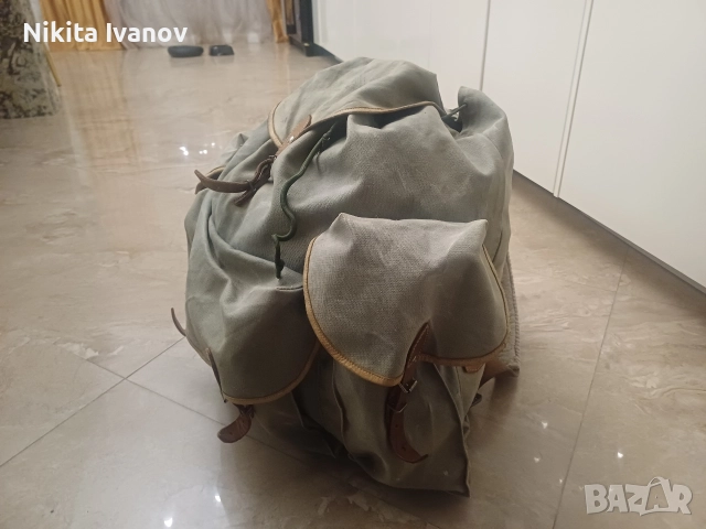 стара брезентова туристическа раница, снимка 2 - Раници - 52834513