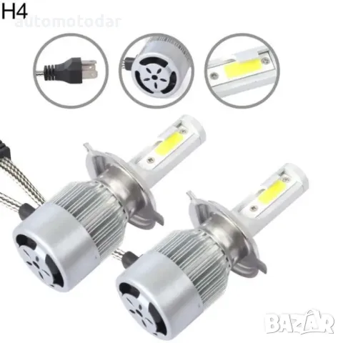 LED крушки за фарове C6 H4 за къси и дълги, снимка 1 - Аксесоари и консумативи - 35455931