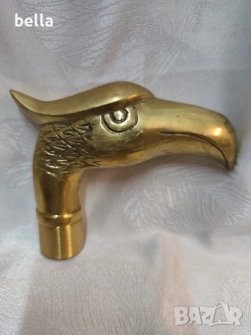 Бронзова дръжка за бастун -орлова глава-масивна, снимка 7 - Антикварни и старинни предмети - 54238635
