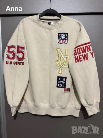 Стилно дамско спортно яке, пролетно-есенен вариант. Марка H&M. Универсален размер. Добро състояние., снимка 2 - Суичъри - 53900060