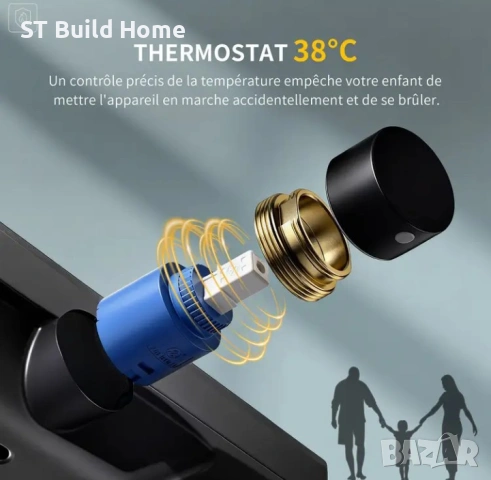 🚿✨ ХРОМИРАНА ТЕРМОСТАТИЧНА ДУШ СИСТЕМА СЪС СТЪКЛЕН РАФТ – ПЪЛЕН КОМПЛЕКТ ✨🚿, снимка 4 - Душове - 53622728