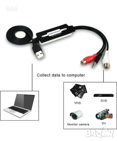 DigitNow! USB Audio Capture - Records Audio to Digital MP3 Converter, снимка 3 - Друга електроника - 50984238