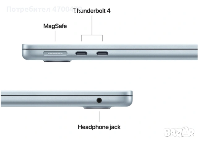 MacBook Air (13-инчов) M4 чип, снимка 4 - Лаптопи за работа - 53069888
