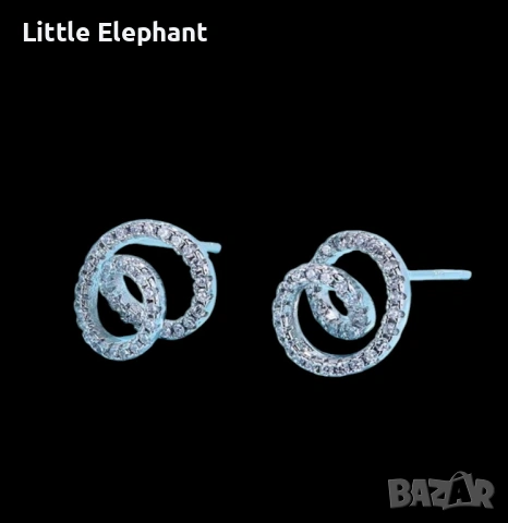 Pre order Елегантни сребърни обеци „Двойна прегръдка“/нови