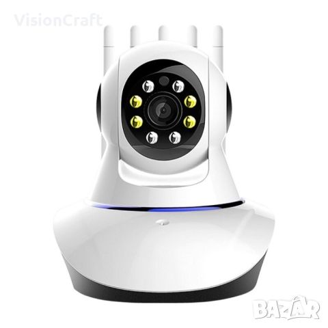 Безжична панорамна камера за видеонаблюдение с 360-градуса и 2K пиксела IP36, снимка 1 - IP камери - 45081209