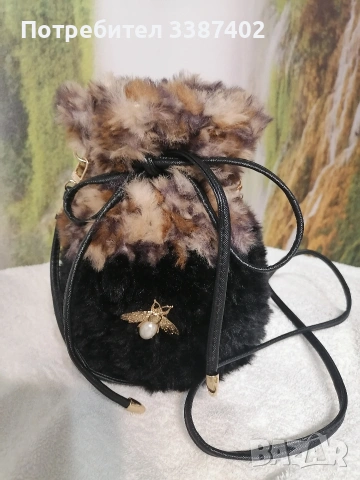 ръчно плетена пухена👜, снимка 4 - Чанти - 53207959