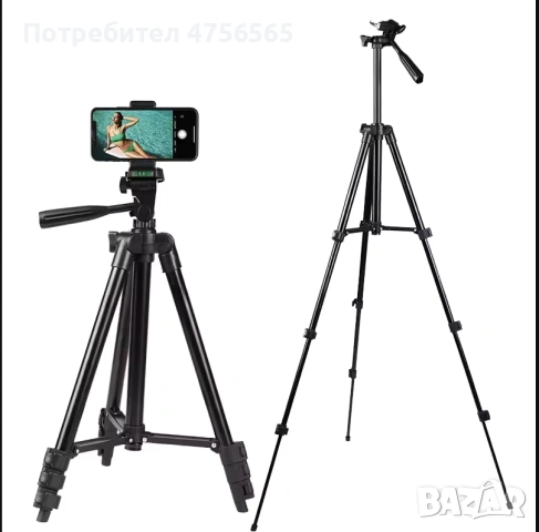 Трипод за телефон и камера 102 см с Bluetooth дистанционно