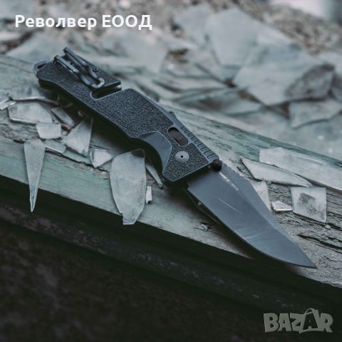 Сгъваем нож SOG Trident AT, в цвят Blackout - 9,4 см, снимка 8 - Ножове - 45268207