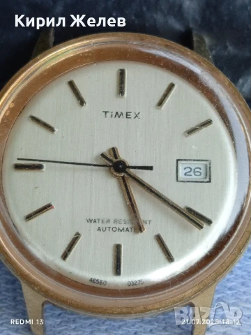 Стар механичен часовник TIMEX AUTOMATIC работи иска почистване рядък за КОЛЕКЦИЯ 32430, снимка 3 - Антикварни и старинни предмети - 51095395