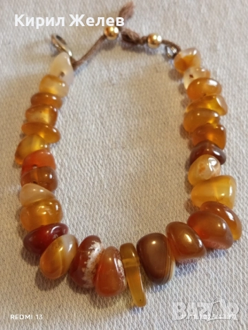 Дамска гривна от полиран кехлибар много красив стилен дизайн 18946, снимка 6 - Гривни - 52492595