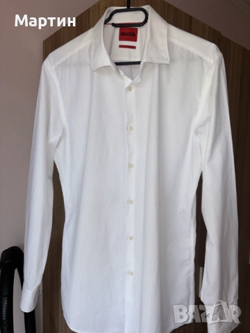 Мъжка риза HUGO C-Jenno Slim fit Easy iron, снимка 2 - Ризи - 53793449