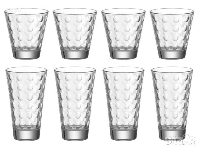 НОВИ! Комплект 8 броя чаши за вода и уиски Leonardo Optic, снимка 9 - Чаши - 45079627