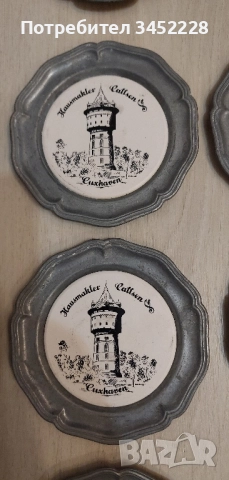 чинийки калаени с порцелан винтидж за ценители 16 броя , снимка 7 - Антикварни и старинни предмети - 52496852