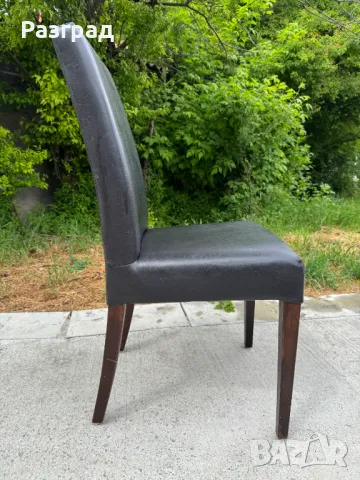 Трапезен кожен стол 1бр, снимка 2 - Столове - 50252498