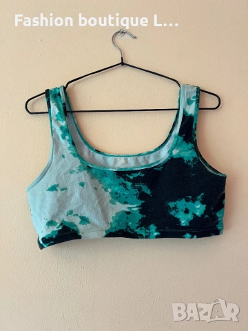 Спортно бюстие с надпис NO FEAR в зелен цвят S размер 💚🖤🤍, снимка 5 - Корсети, бюстиета, топове - 51796342