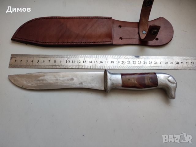 Ловен нож от соца кучешка глава, снимка 1 - Ножове - 46275015