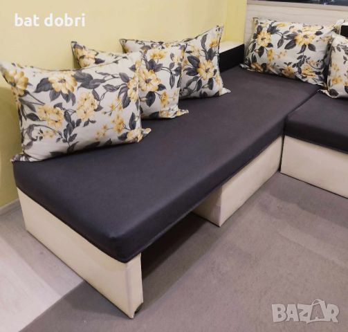 Холов ъглов диван с функция сън , снимка 4 - Дивани и мека мебел - 46393621
