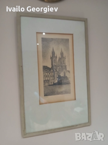 Стара Литография, снимка 2 - Картини - 52292935