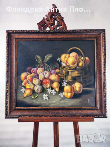 Голям натюрморт - Кошница с плодове, снимка 1 - Картини - 44989153