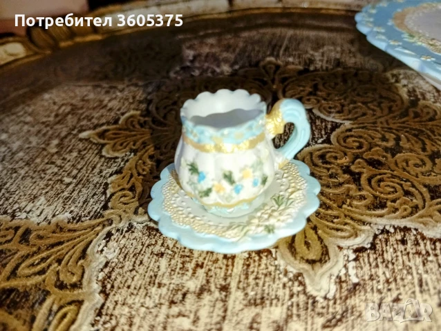 Колекционерски ,минималистичен бароков сет за чай, снимка 8 - Антикварни и старинни предмети - 50789334