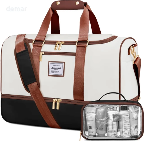 Пътна чанта LOVEVOOK за жени, водоустойчива, с чантичка за тоалетни принадлежности, снимка 1