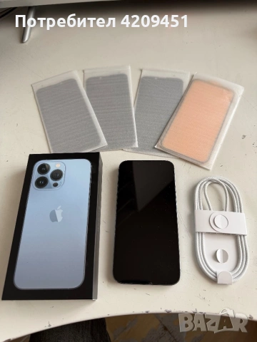 Iphone 13 Pro 128gb Sierra blue (светло син) + 4 нови стъклени протектори
