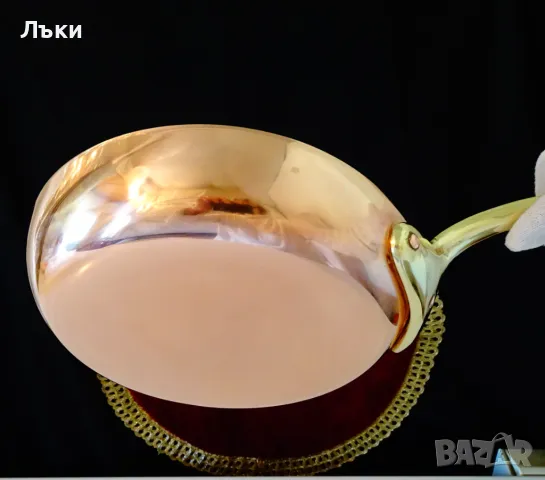 Меден тиган,чиста червена мед 680 гр. , снимка 8 - Антикварни и старинни предмети - 50393592