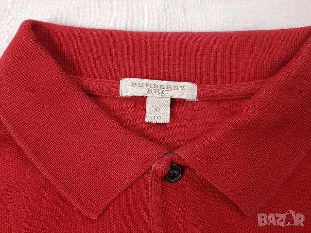 Burberry Brit - Оригинална мъжка тениска с яка размер XL, снимка 8 - Тениски - 54066380