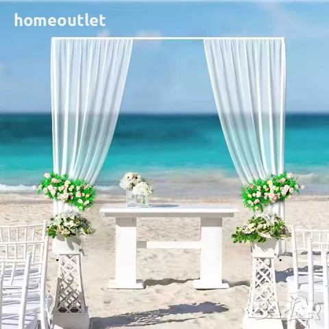 ПРОМОЦИЯ Декоративна правоъгълна сватбена арка – 300 x 300 см. SUSIRE XJJ382-WT-V2