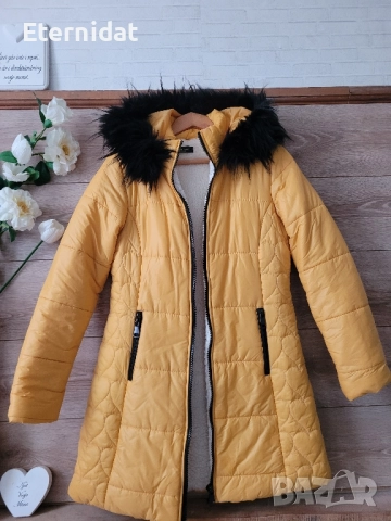 Зимно дълго яке с пъхена качулка Италия , снимка 7 - Якета - 51858101