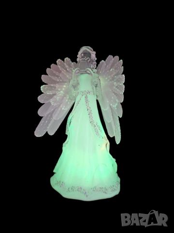 Коледна украса ангел, светещ, 22см, снимка 1 - Декорация за дома - 46435479