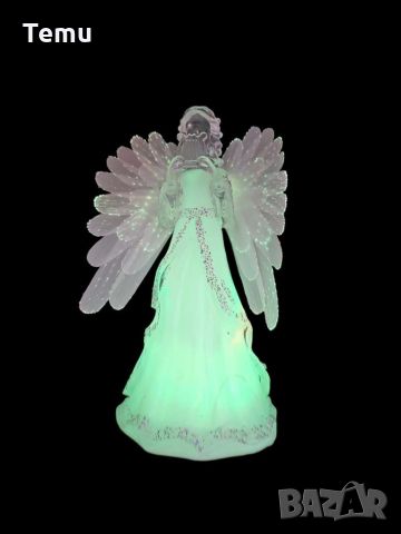 Коледна украса ангел, светещ, 22см/ с батерии/ размери: 9.7cm*16.8cm*21.5cm. ✨ Донесете светлината н, снимка 3 - Декорация за дома - 45781836
