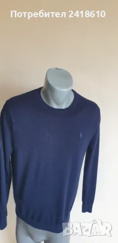 POLO Ralph Lauren Slim Fit  Merino Italian Yarn Mens Size L ОРИГИНАЛ! Мъжки тънък Вълнен Пуловер!, снимка 2 - Пуловери - 47498901