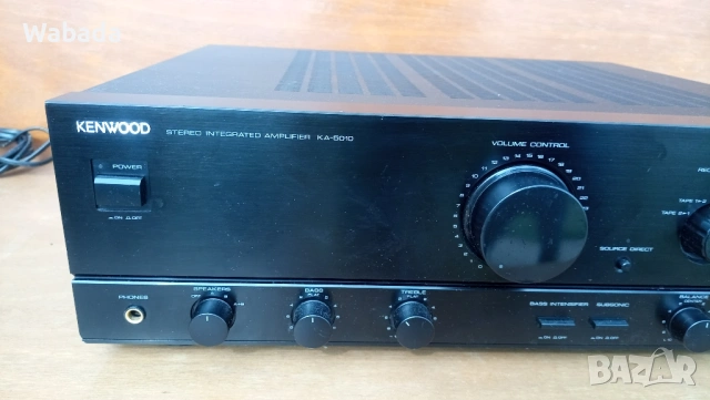 Работещ усилвател Kenwood KA-5010 със забележки 2x80W 8Ohm (модел 1989-90), снимка 3 - Ресийвъри, усилватели, смесителни пултове - 53890651