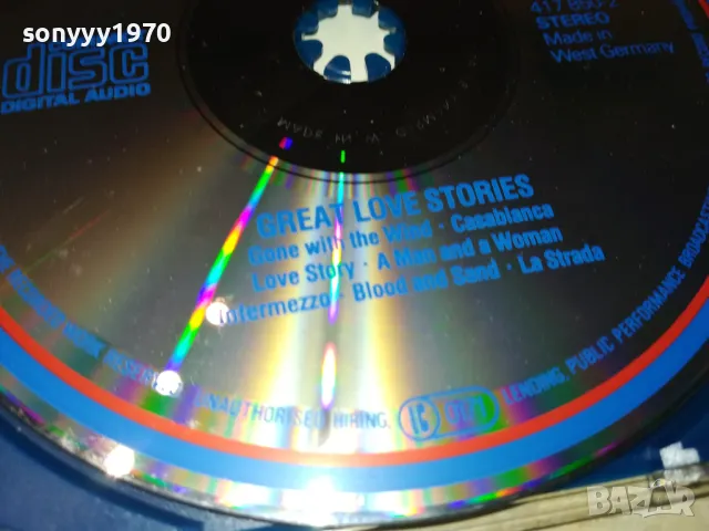 GREAT LOVE STORIES CD-MADE IN WEST GERMANY 3112242211, снимка 9 - CD дискове - 48507862