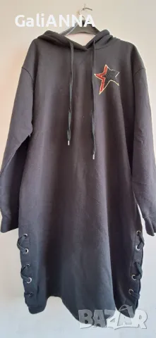 СТРАХОТНА РОКЛЯ ТУНИКА С КАЧУЛКА 2XL, снимка 3 - Рокли - 50132575