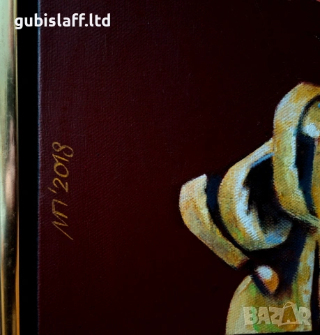 Картина "Венецианска маска", 2018 г., худ. М. Подмолов (1946-2024), снимка 3 - Картини - 54125081