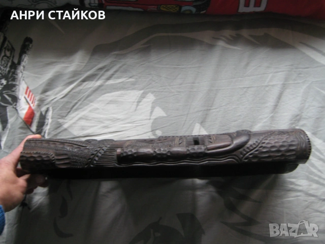 Продавам ръчно изработена черна маска от дърво, снимка 14 - Антикварни и старинни предмети - 53432294