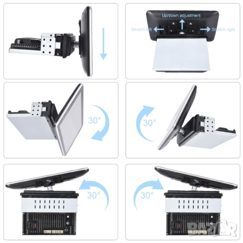 10” 1-DIN мултимедия с Android 14 с 64GB ROM, RAM 4GB , снимка 2 - Аксесоари и консумативи - 50841988