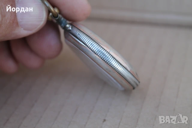 Швейцарски сребърен джобен часовник , снимка 4 - Джобни - 50874733