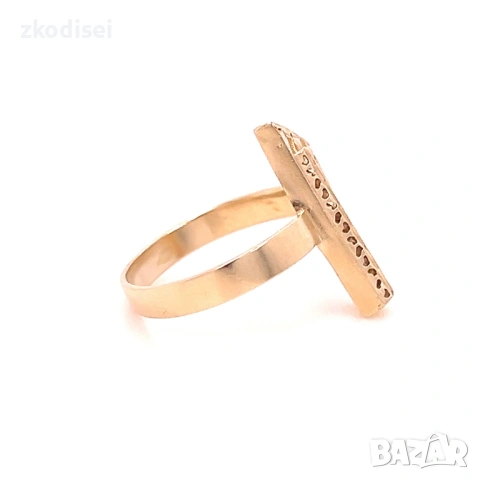 Златен дамски пръстен 2,86гр. размер:56 14кр. проба:585 модел:38865-1, снимка 2 - Пръстени - 54228772
