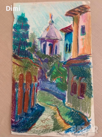 СТЕФАН ГЕОРГИЕВ пастел пейзаж, снимка 3 - Картини - 52858812