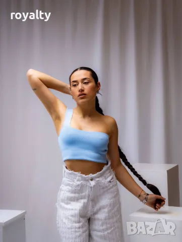 Син дамски топ 